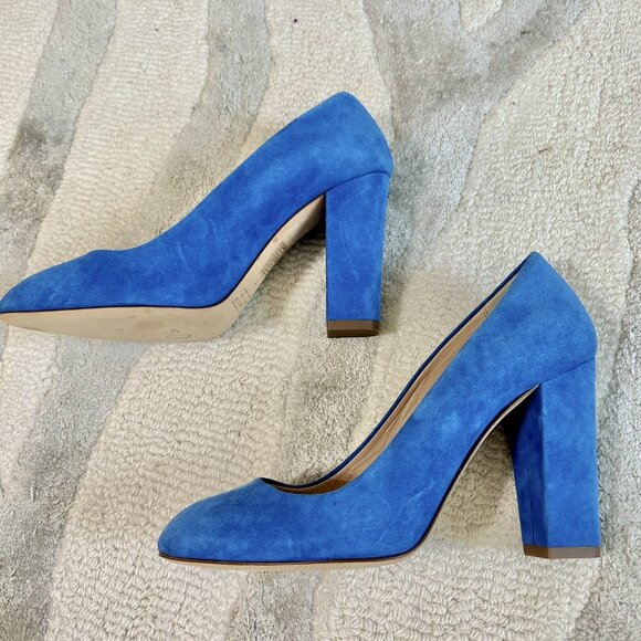 J crew Blue Heel Suede pump - Picture 3 of 11